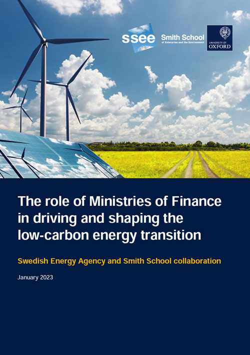 The role of Ministries of Finance in driving and shaping the  low-carbon energy transition