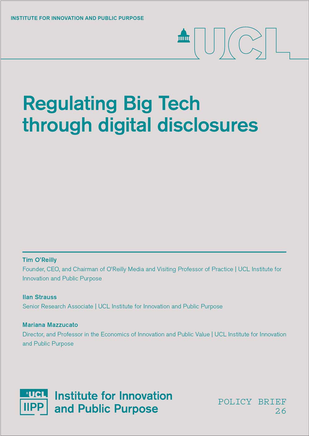 Regulating Big Tech through digital disclosure