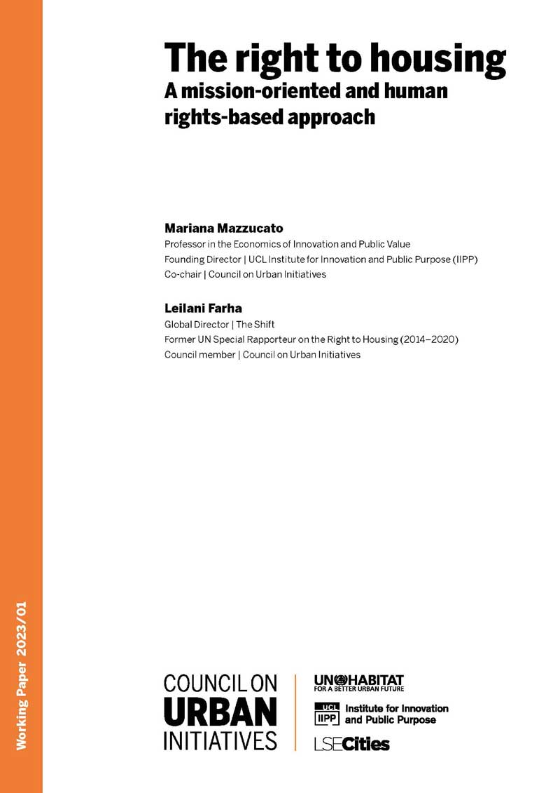 The right to housing: A mission-oriented and human rights-based approach