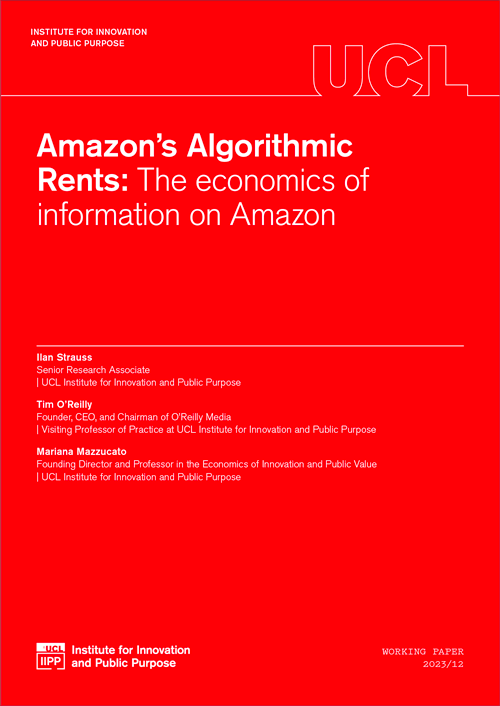 Amazon’s Algorithmic Rents: The economics of information on Amazon