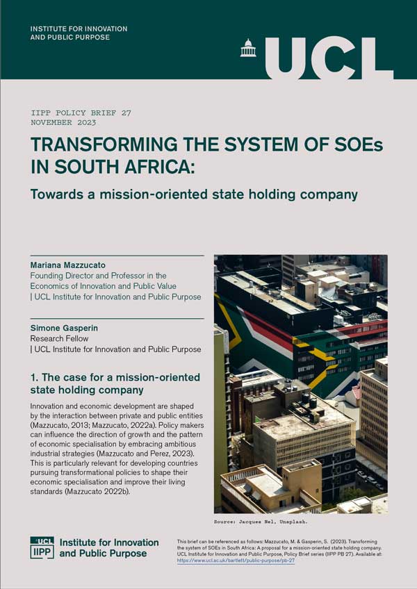 Transforming the system of SOEs in South Africa: Towards a mission-oriented state holding company