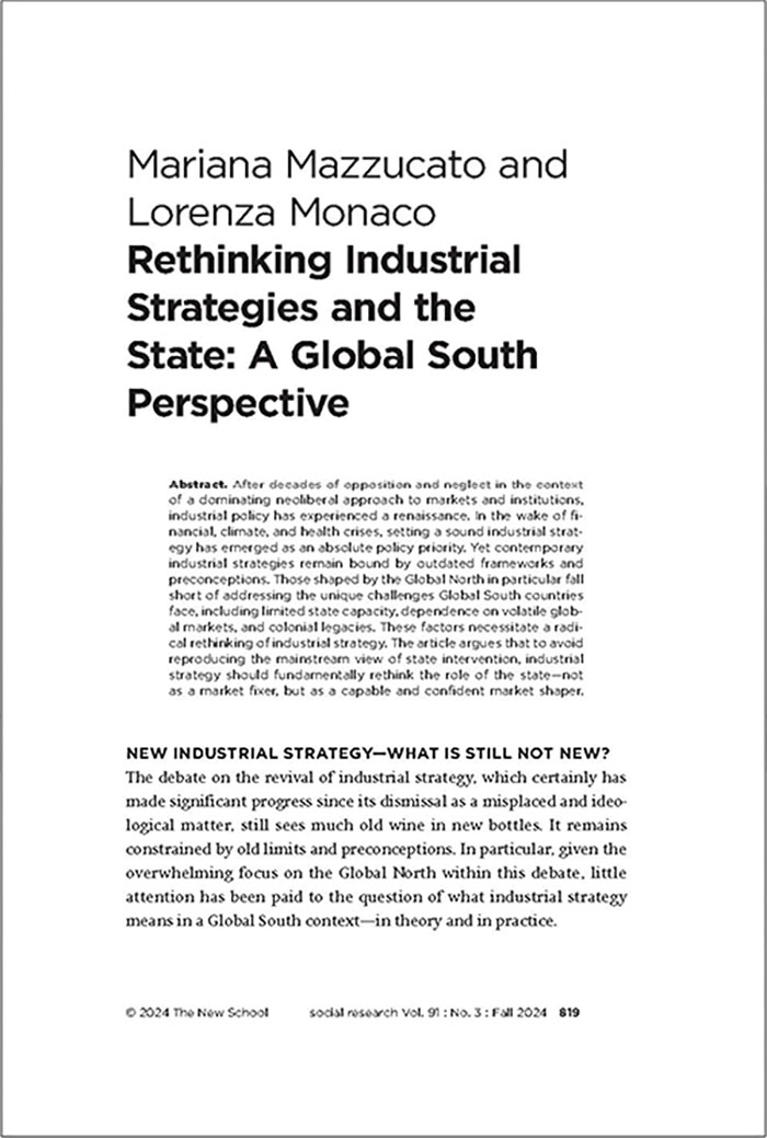 Rethinking industrial strategies and the state: A global south perspective