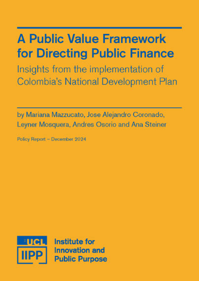 A public value framework for directing public finance