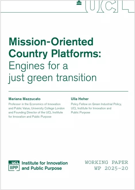 Mission-Oriented Country Platforms: Engines for a just green transition